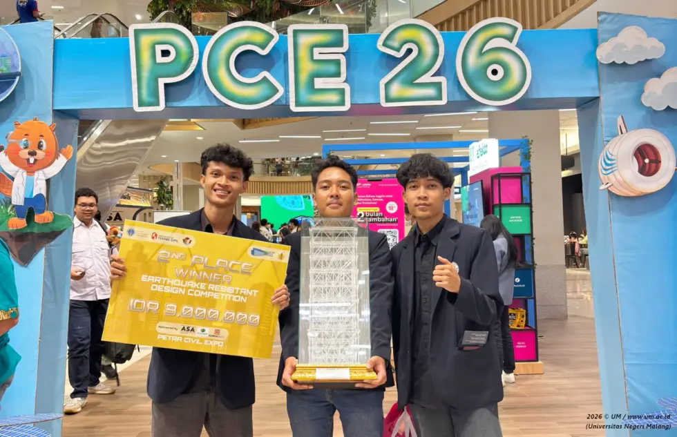 Mahasiswa UM Raih Juara 2 Desain Gedung Tahan Gempa Tingkat Nasional
